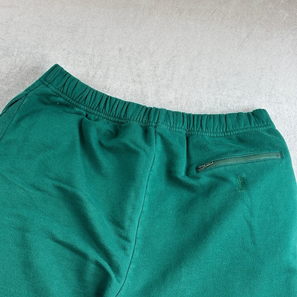 Vintage YSL Sweatpants Green Joggers Embroidered Logo Men's S - Picture 11 of 12